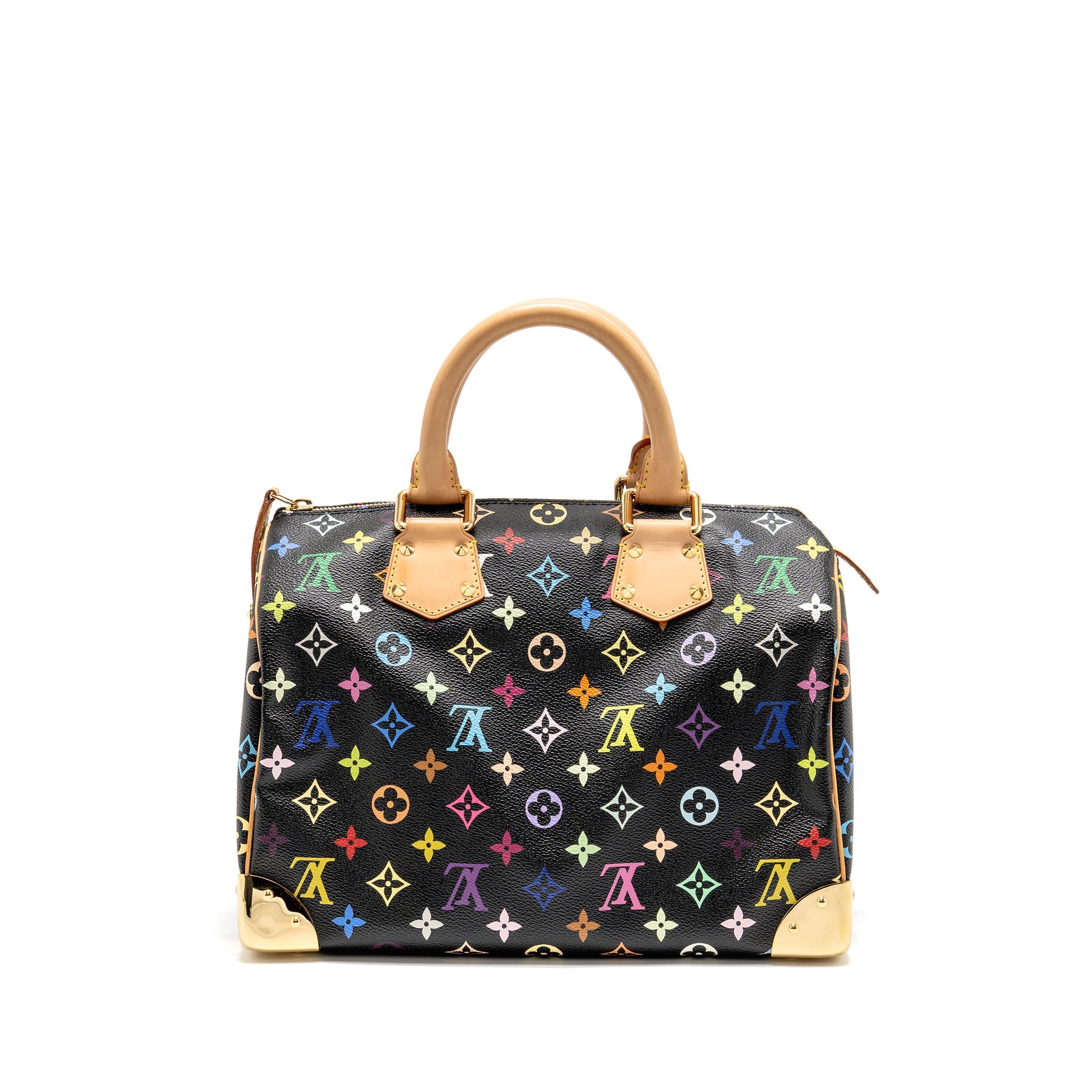 AAA Replica Louis Vuitton LV X TAKASHI MURAKAMI SPEEDY 30 LIMITED EDITION MULTICOLOURED MONOGRAM CANVAS BLACK GHW