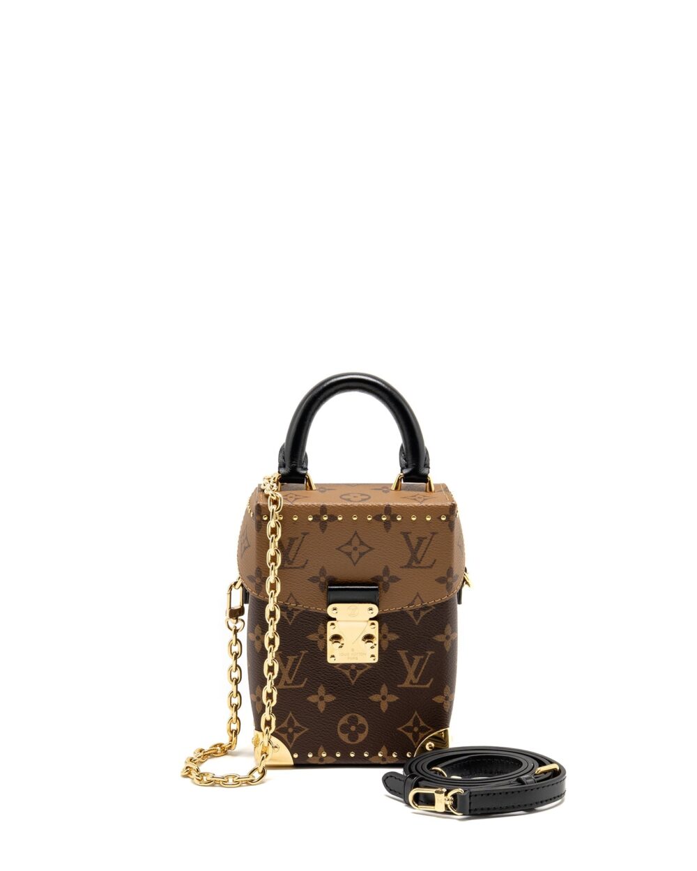 AAA Replica Louis Vuitton LV TOP HANDLE CAMERA BOX MONOGRAM REVERSE CANVAS GHW M82465