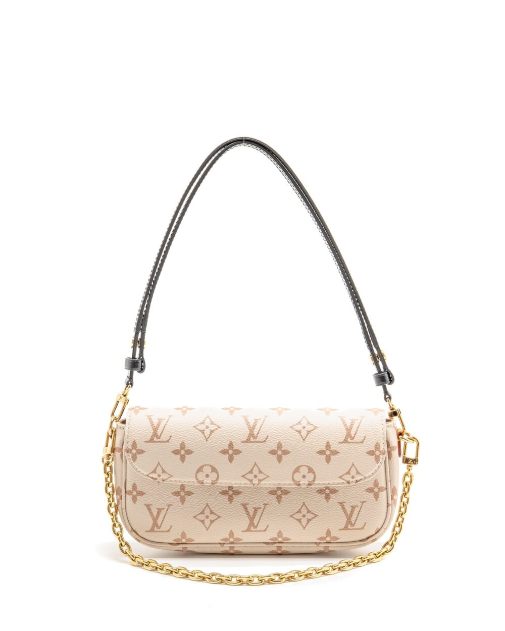 AAA Replica Louis Vuitton LV IVY WALLET ON CHAIN MONOGRAM DUNE CANVAS BEIGE/CREAM GHW