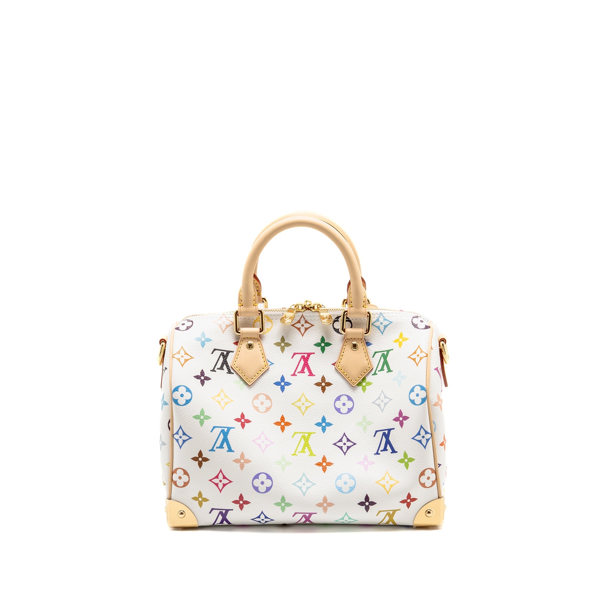 AAA Replica Louis Vuitton LV LV X TM SPEEDY BANDOULIÈRE 25 MONOGRAM CANVAS WHITE/ MULTICOLOUR GHW