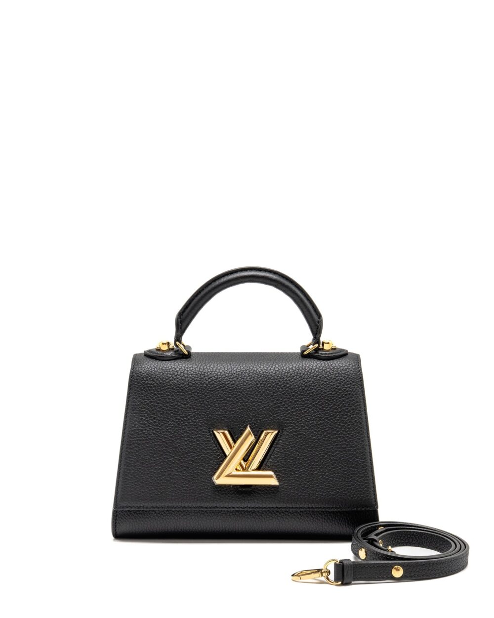 AAA Replica Louis Vuitton LV TWIST ONE HANDLE PM TAURILLON LEATHER BLACK/PINK GHW