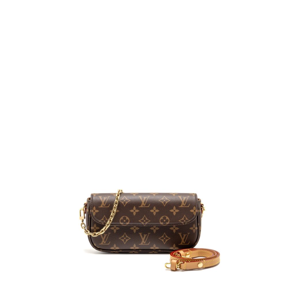AAA Replica Louis Vuitton LV IVY WALLET ON CHAIN MONOGRAM CANVAS GHW