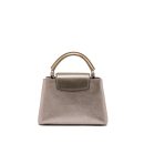 AAA Replica Louis Vuitton LV CAPUCINES BB LEATHER METALLIC SILVER SHW