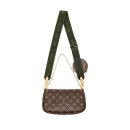 AAA Replica Louis Vuitton LV MULTI POCHETTE MONOGRAM CANVAS KHAKI STRAP GHW
