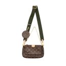 AAA Replica Louis Vuitton LV MULTI POCHETTE MONOGRAM CANVAS KHAKI STRAP GHW