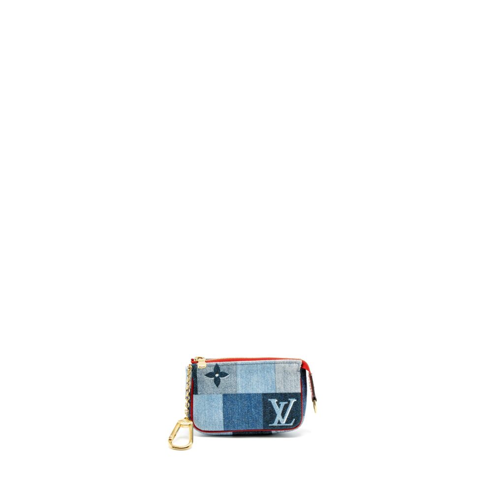 AAA Replica Louis Vuitton LV LIMITED EDITION ROUGE MICRO POCHETTE MONOGRAM JACQUARD DENIM BLUE GHW