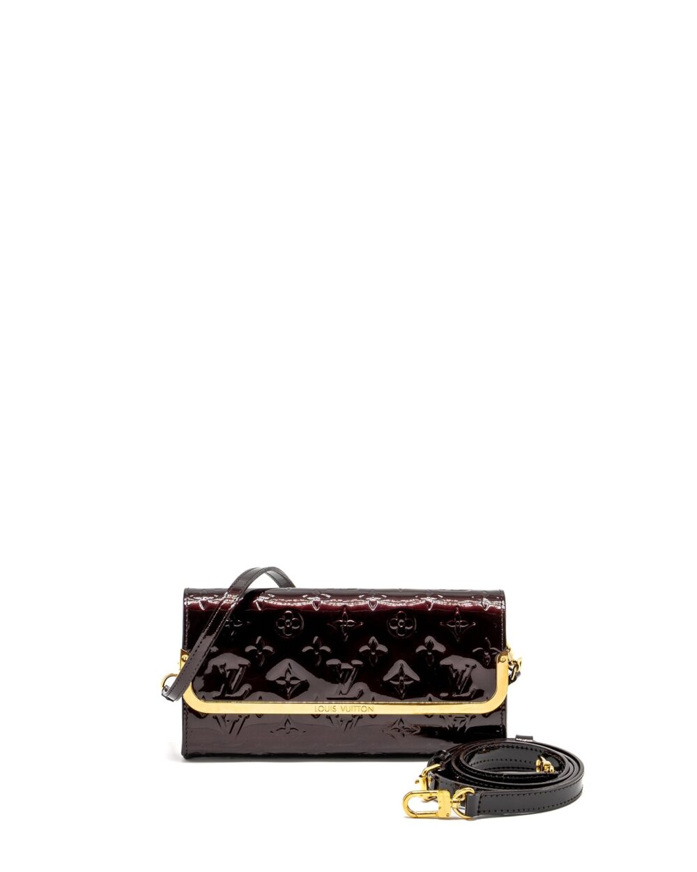 AAA Replica Louis Vuitton LV ROSSMORE MM MONOGRAM VERNIS AMARANTE GHW