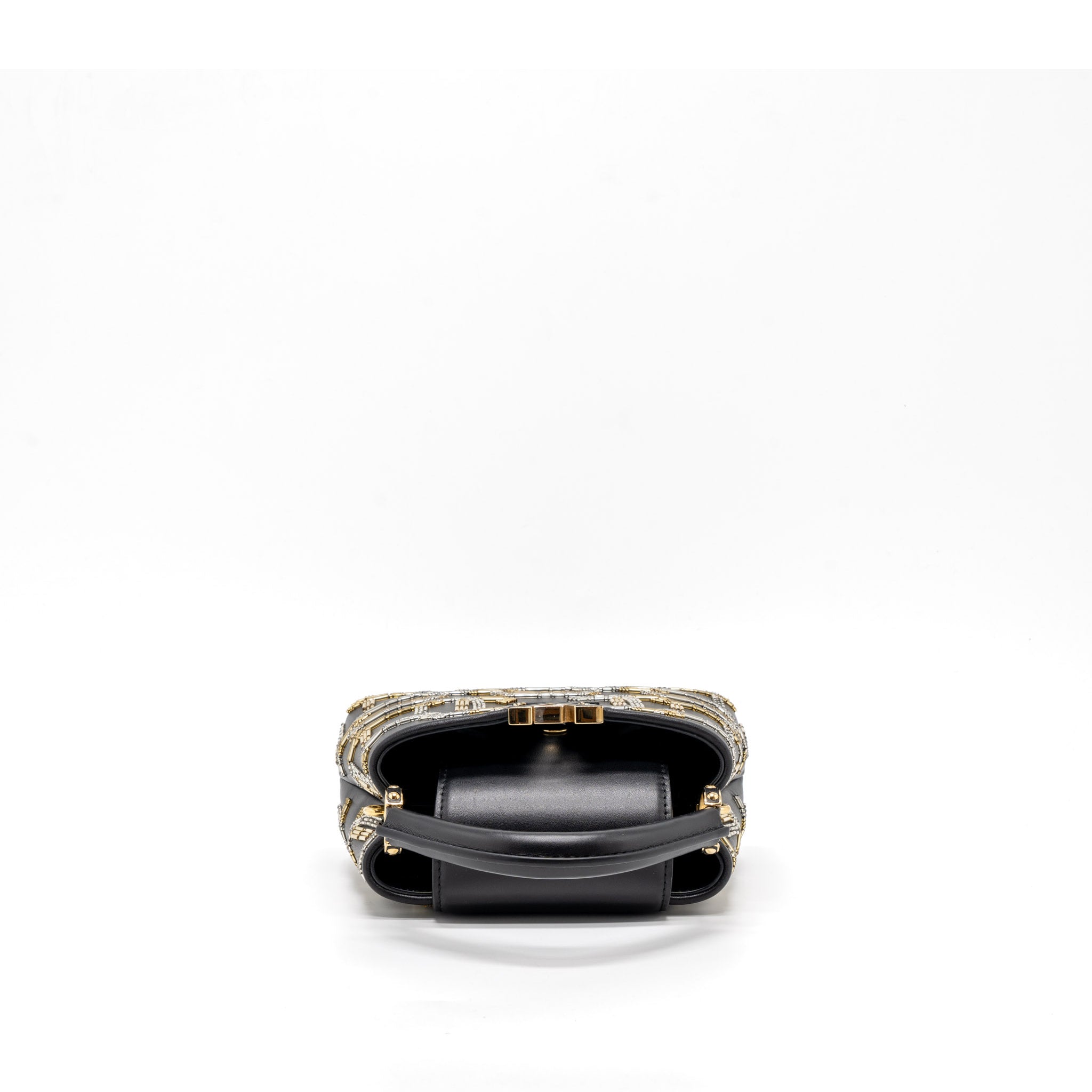 AAA Replica Louis Vuitton LV CAPUCINES BB 21FW LIMITED EDITION CALFSKIN BLACK/MULTICOLOUR GHW