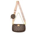 AAA Replica Louis Vuitton LV MULTI POCHETTE ROSE CLAIR STRAP MONOGRAM CANVAS GHW