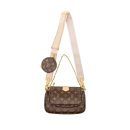 AAA Replica Louis Vuitton LV MULTI POCHETTE MONOGRAM CANVAS ROSE CLAIR GHW