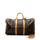 AAA Replica Louis Vuitton LV KEEPALL BANDOULIRE 50 MONOGRAM CANVAS GHW