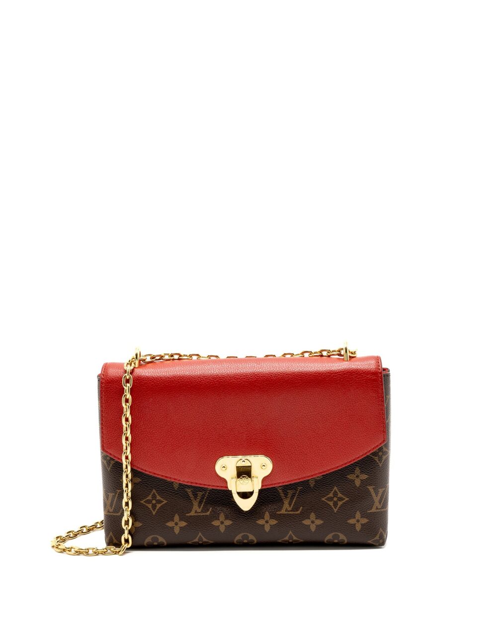AAA Replica Louis Vuitton LV PALLAS CHAIN BAG MONOGRAM CANVAS/ LEATHER CERISE GHW