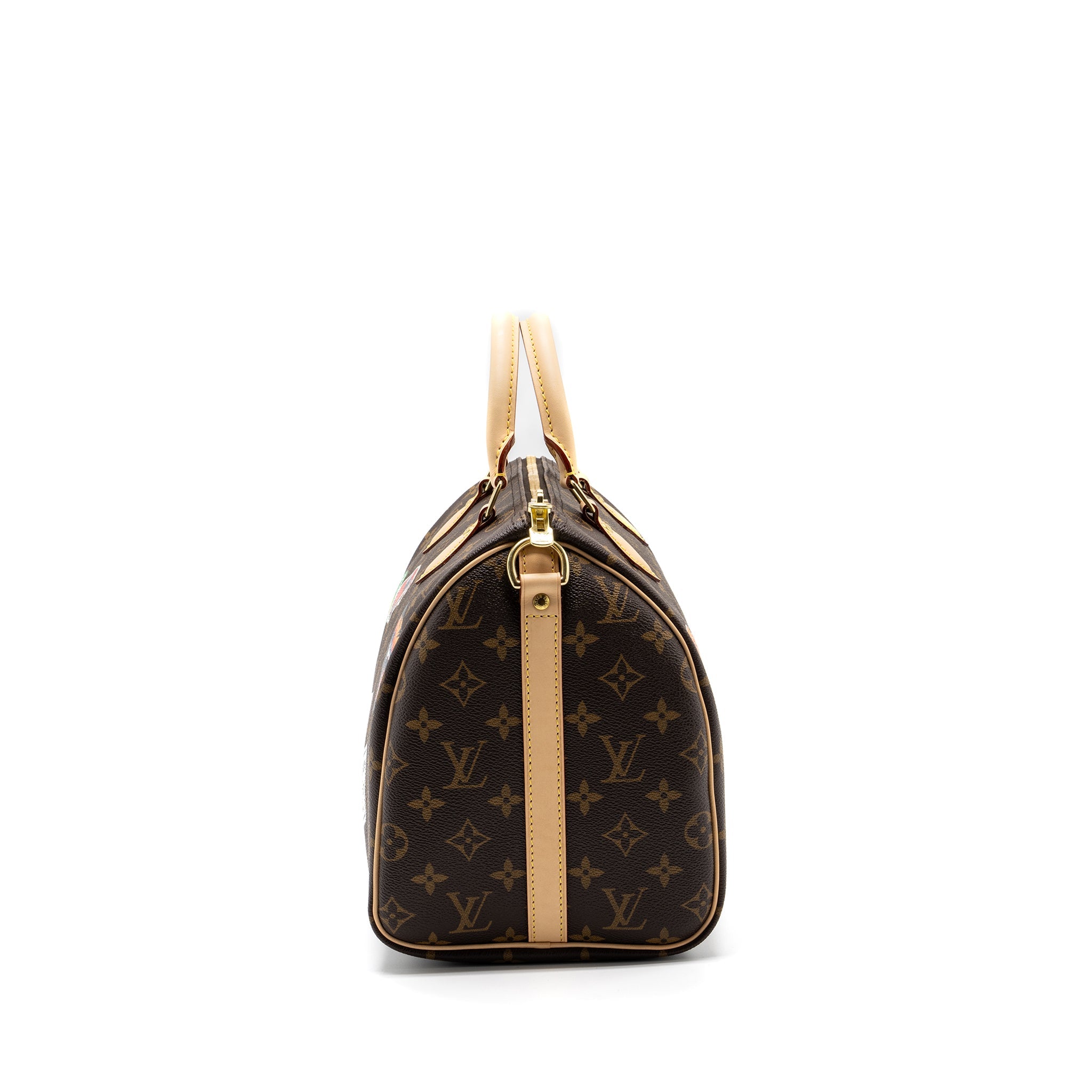 AAA Replica Louis Vuitton LV SPEEDY BANDOULIERE 30 MY LV WORLD TOUR MONOGRAM CANVAS GHW