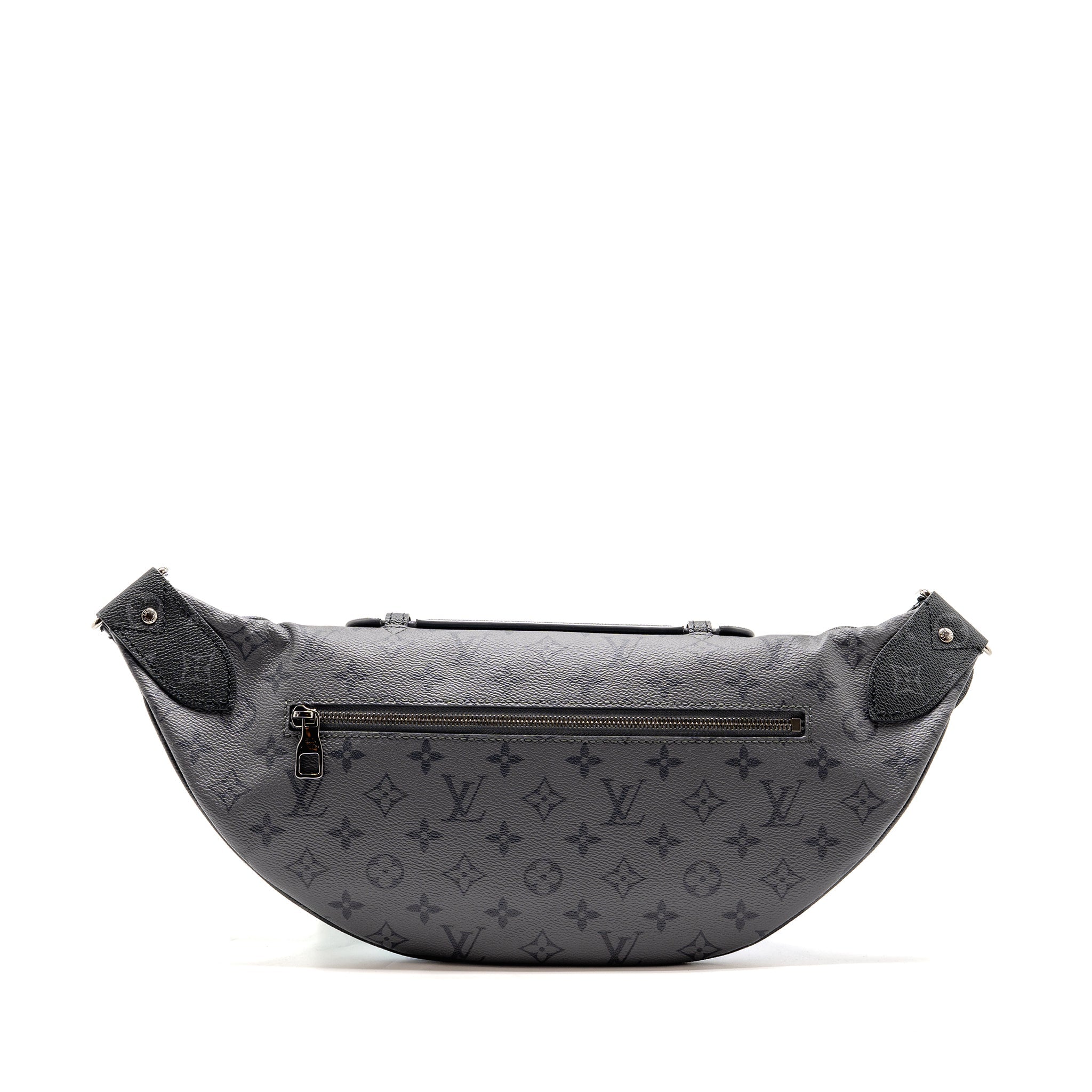 AAA Replica Louis Vuitton LV X YAYOI KUSAMA REVERSE MONOGRAM ECLIPSE MAXI BUMBAG CANVAS GREY/ MULTICOLOUR DARK SILVER HARDWARE
