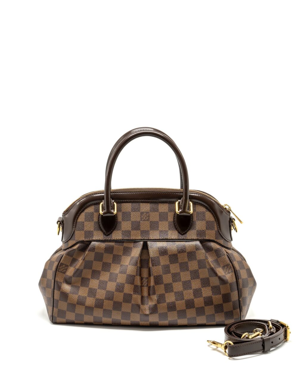 AAA Replica Louis Vuitton LV TREVI TOTE BAG DAMIER EBENE CANVAS GHW