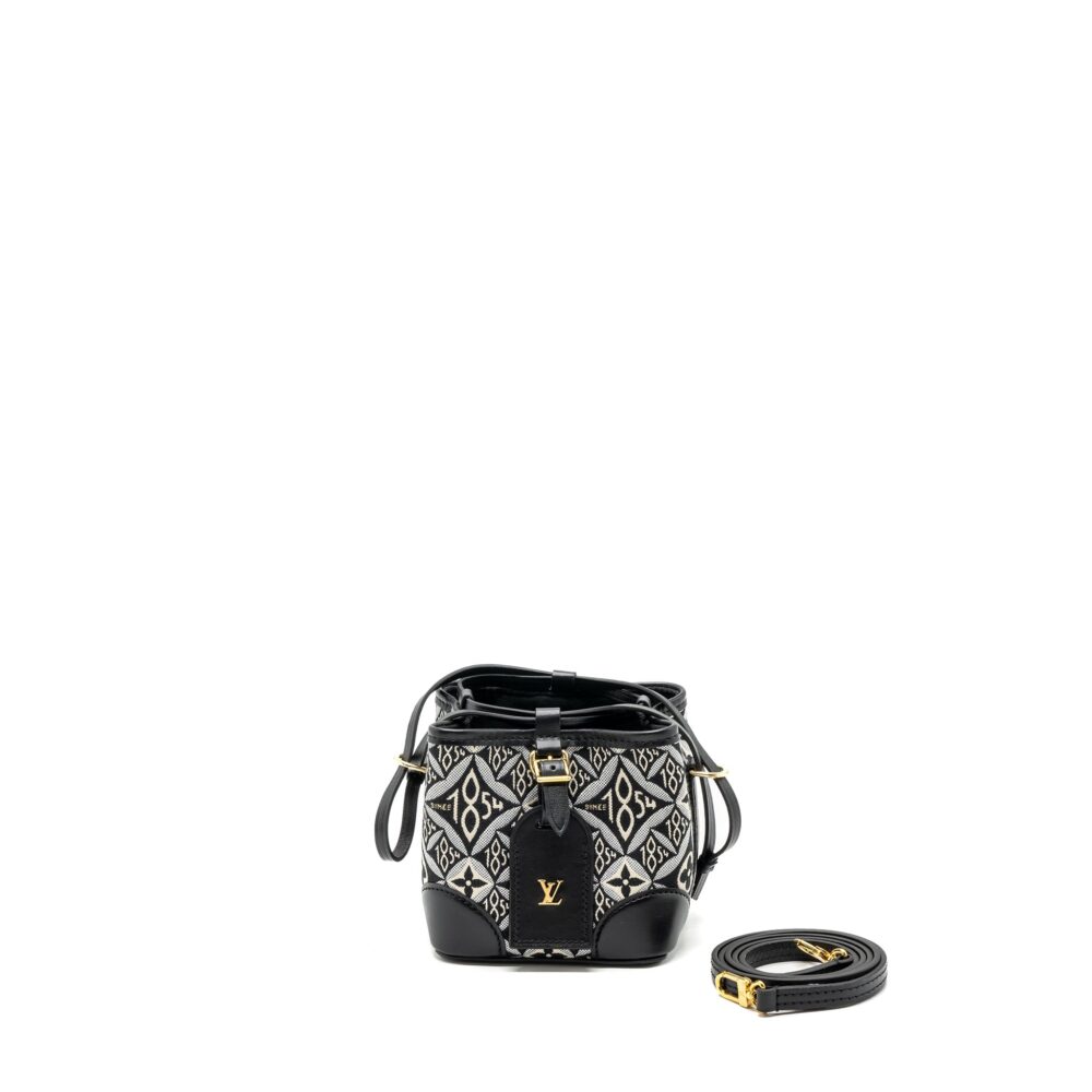 AAA Replica Louis Vuitton LV SINCE 1854 NOE PURSE CANVAS/LEATHER BLACK/MULTICOLOUR GHW