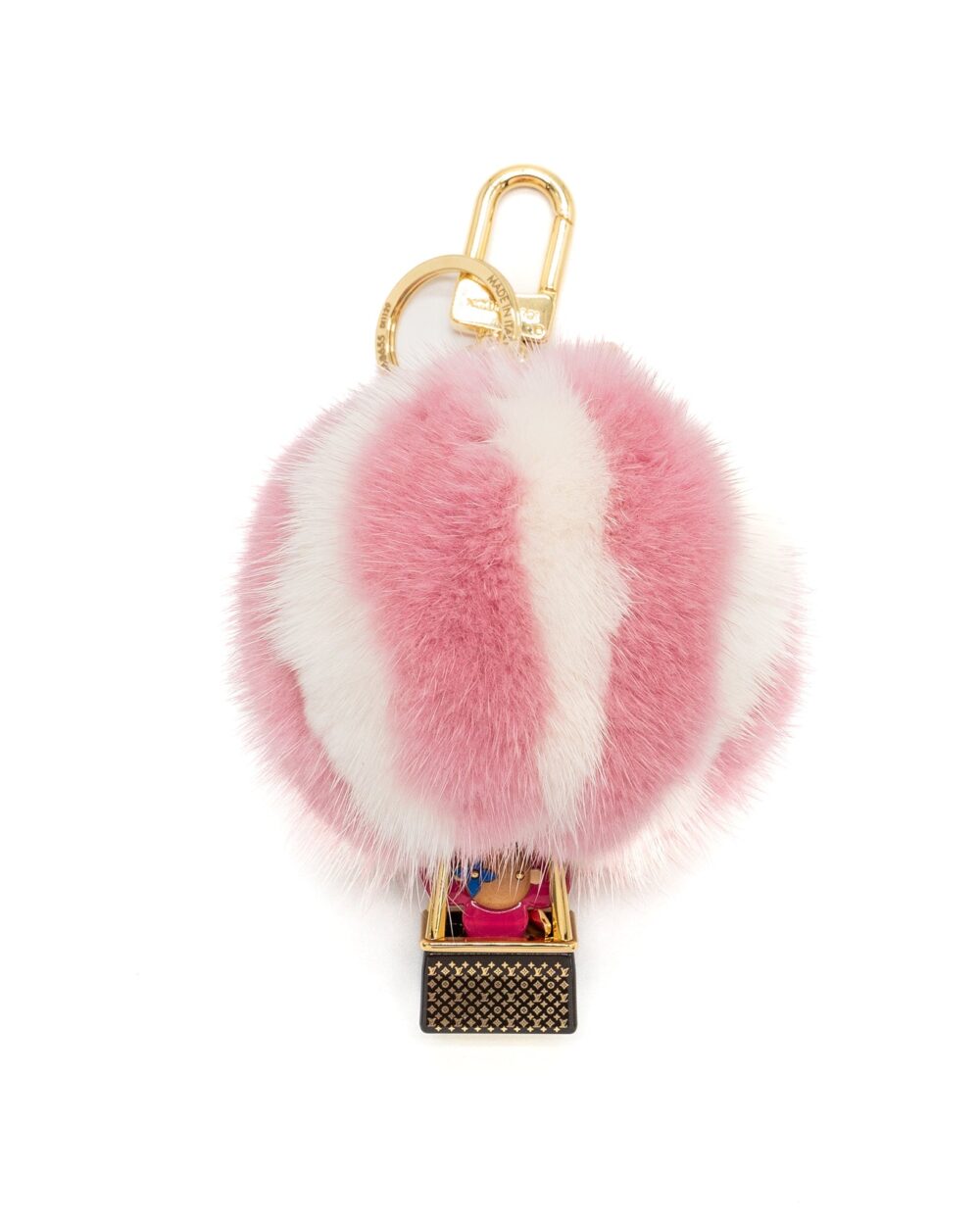 AAA Replica Louis Vuitton LV VIVIENNE HOT AIR BALLON BAG CHARM / KEY RING FUR MULTICOLOUR