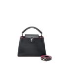 AAA Replica Louis Vuitton LV CAPUCINES BB TAURILLON NAVY SHW