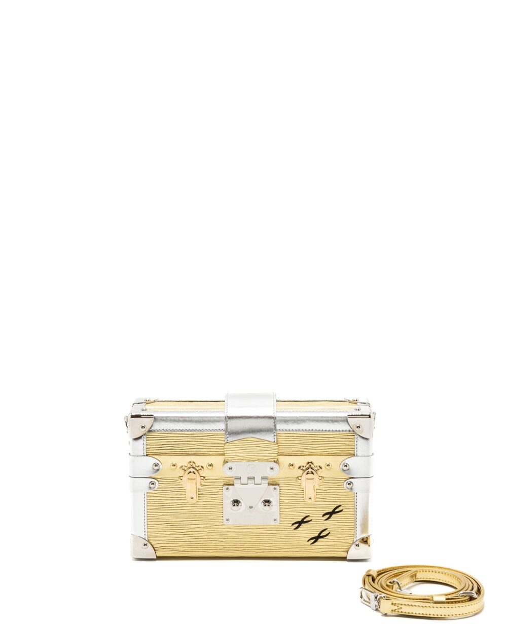 AAA Replica Louis Vuitton LV PETIT MALLE EPI GOLD / SILVER SHW