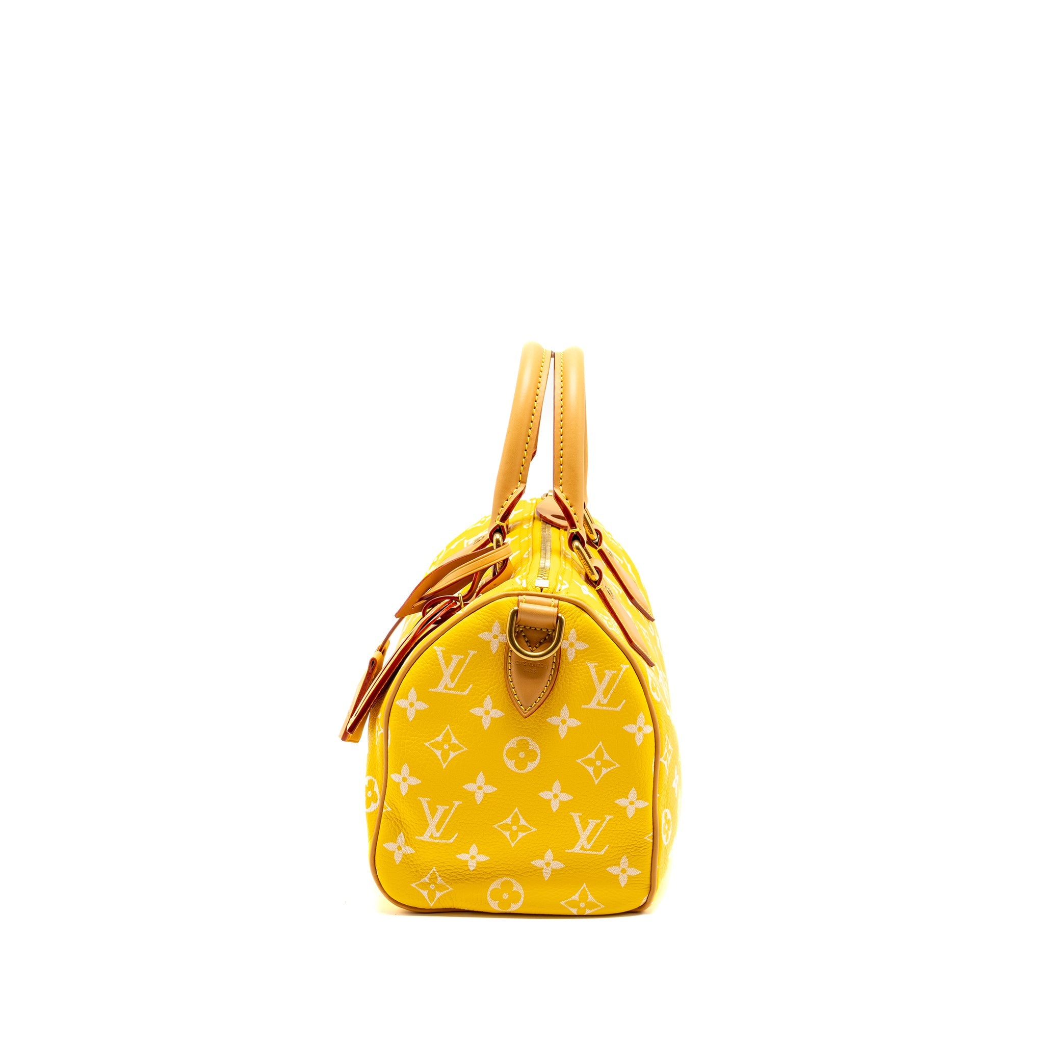 AAA Replica Louis Vuitton LV SPEEDY P9 BANDOULIÈRE 25 MONOGRAM SOFT CALFSKIN JAUNE MAT GHW