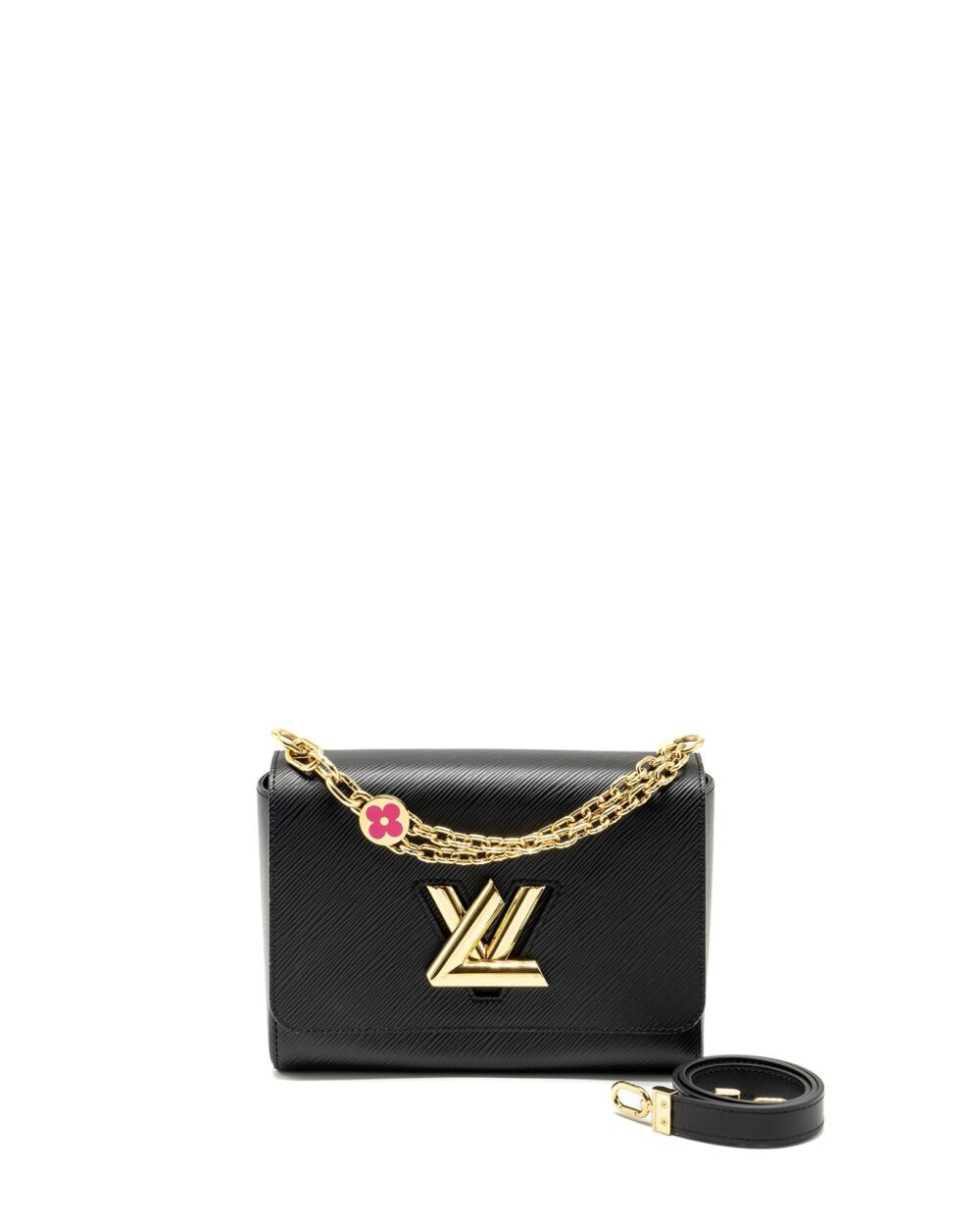 AAA Replica Louis Vuitton LV TWIST MM EPI BLACK GHW