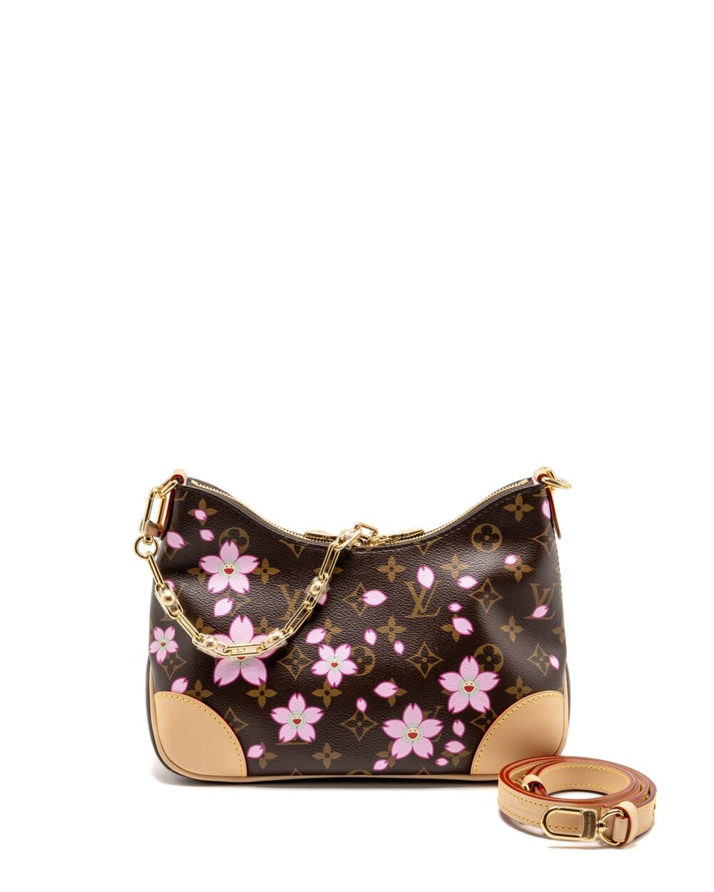 AAA Replica Louis Vuitton LV X TAKASHI MURAKAMI BOULOGNE PM CHERRY BLOSSOM MONOGRAM CANVAS GHW