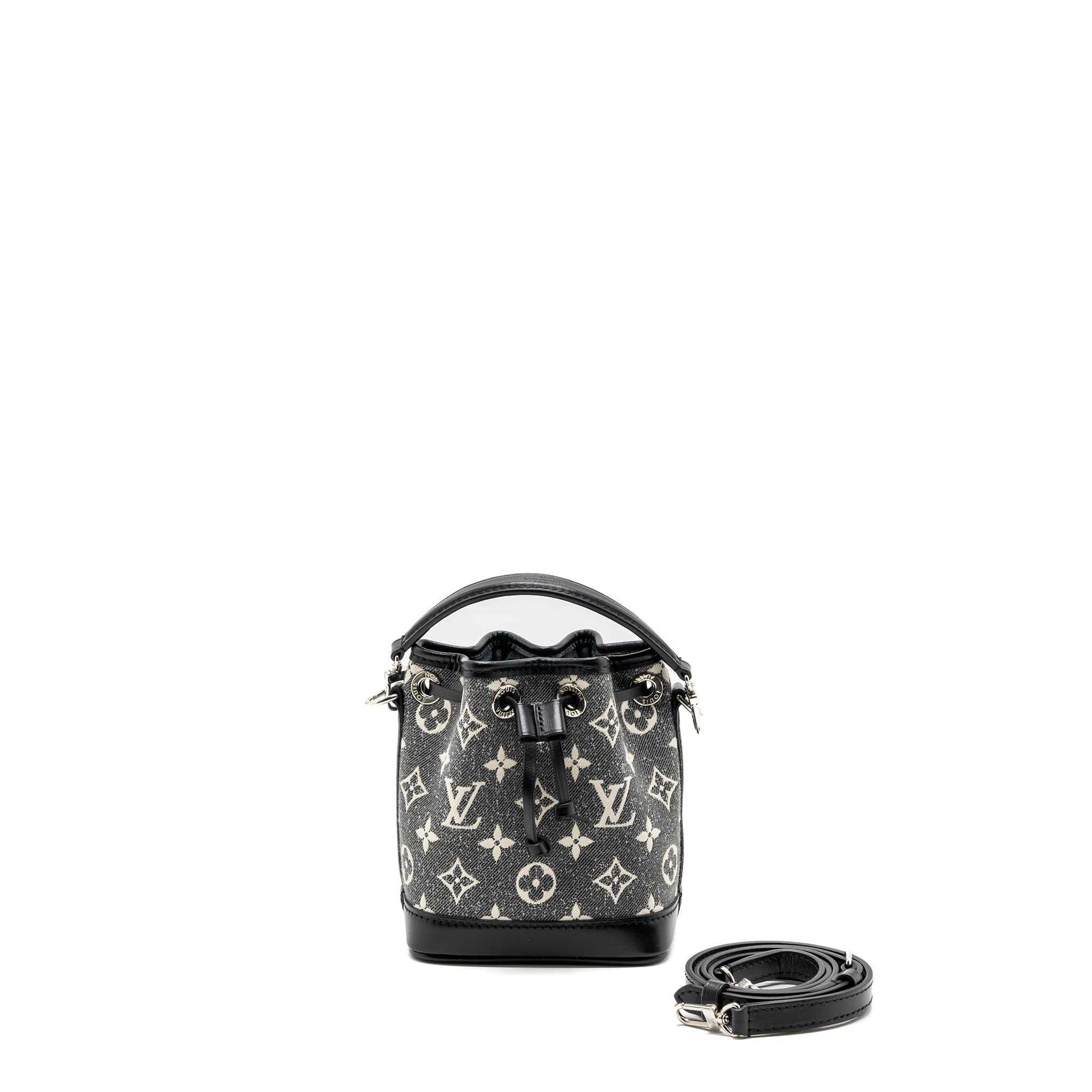 AAA Replica Louis Vuitton LV NANO NOE JACQUARD DENIM BLACK MULTICOLOUR SHW (NEW VERSION)