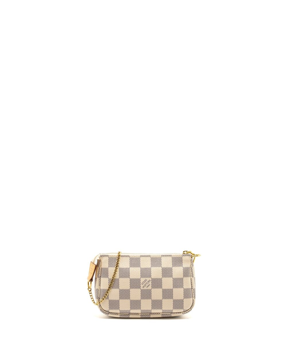 AAA Replica Louis Vuitton LV MINI POCHETTE ACCESSORIES DAMIER AZUR CANVAS GHW