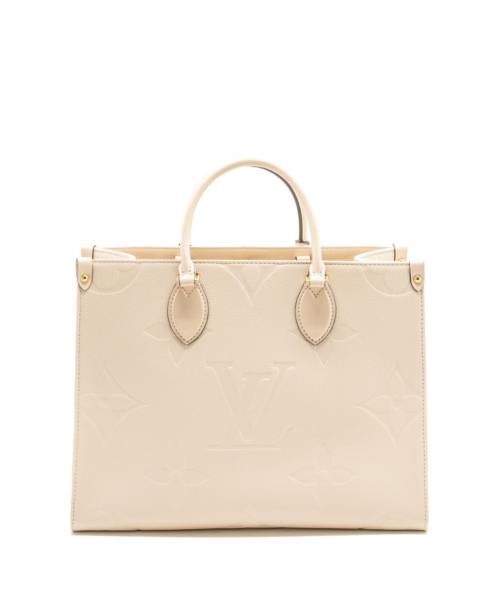 AAA Replica Louis Vuitton LV ONTHEGO MM EMPREINTE LEATHER WHITE GHW (NEW VERSION)