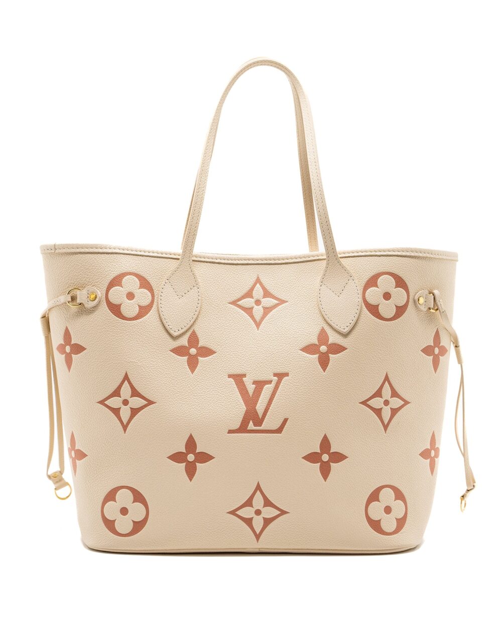 AAA Replica Louis Vuitton LV NEVERFULL MM MONOGRAM EMPREINTE CRÈME/ROSE TRIANON GHW(NEW VERSION)