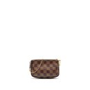 AAA Replica Louis Vuitton LV MINI POCHETTE ACCESSORIES DAMIER EBENE CANVAS GHW