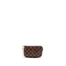 AAA Replica Louis Vuitton LV MINI POCHETTE DAMIER EBENE GHW