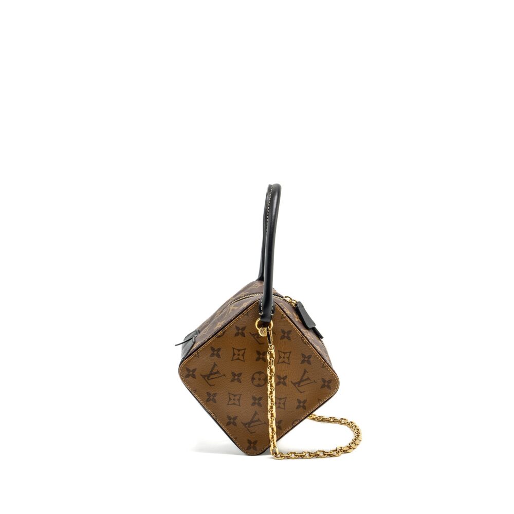 AAA Replica Louis Vuitton LV SQUARE BAG MONOGRAM REVERSE CANVAS GHW