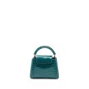 AAA Replica Louis Vuitton LV CAPUCINES MINI CROCODILE BRILLANT BLUE CANARD GHW