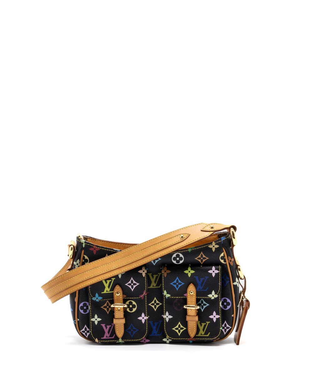 AAA Replica Louis Vuitton LV VINTAGE LODGE BAG MULTICOLOUR MONOGRAM CANVAS BLACK GHW