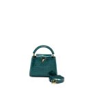 AAA Replica Louis Vuitton LV CAPUCINES MINI CROCODILE BRILLANT BLUE CANARD GHW