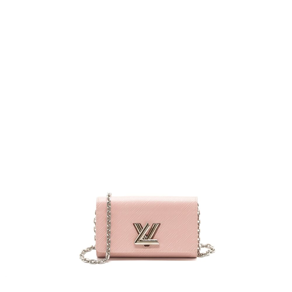 AAA Replica Louis Vuitton LV TWIST CHAIN POUCH EPI ROSE BALLERINE SHW