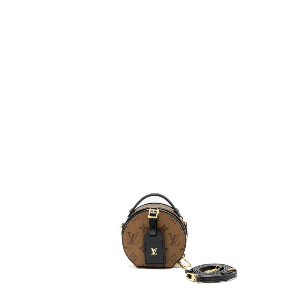 AAA Replica Louis Vuitton LV MINI BOITE CHAPEAU MONOGRAM REVERSE CANVAS GHW
