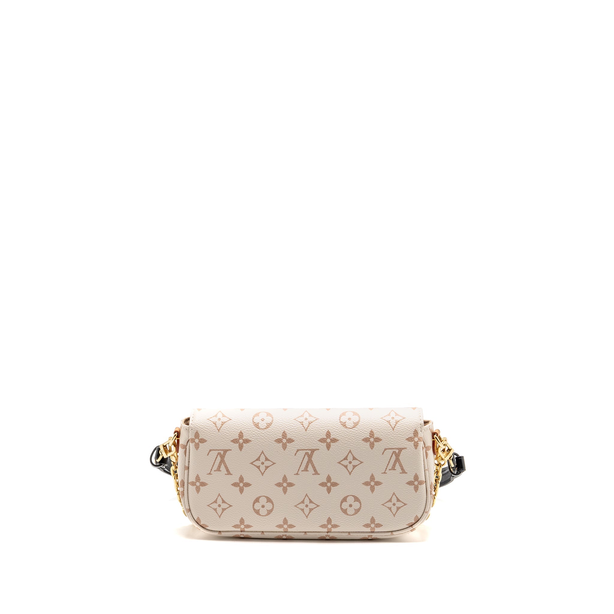 AAA Replica Louis Vuitton LV IVY WALLET ON CHAIN MONOGRAM CANVAS BEIGE/ CREAM GHW