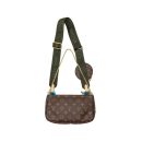AAA Replica Louis Vuitton LV MULTI POCHETTE MONOGRAM CANVAS KHAKI STRAP GHW