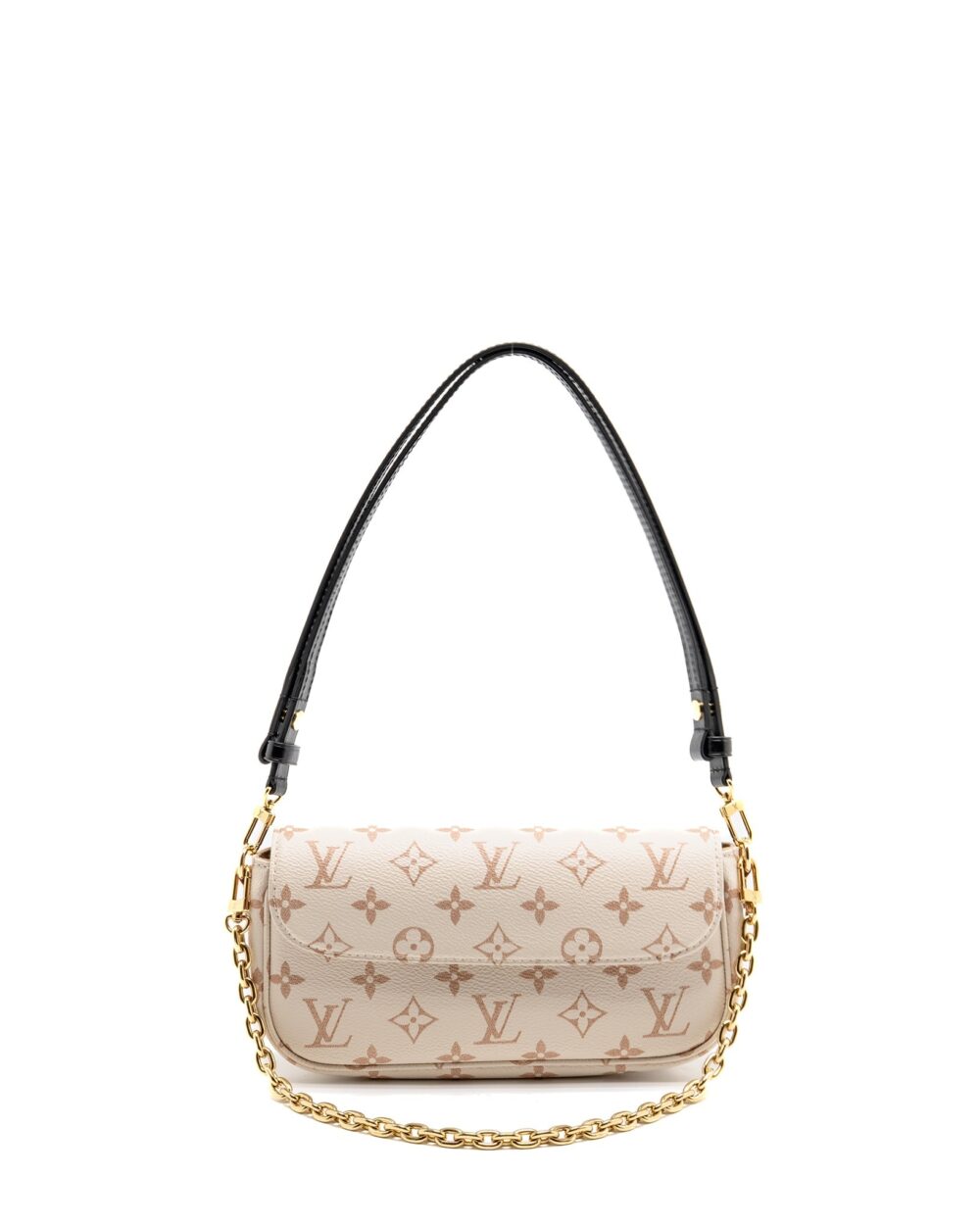 AAA Replica Louis Vuitton LV IVY WALLET ON CHAIN MONOGRAM CANVAS BEIGE/ CREAM GHW