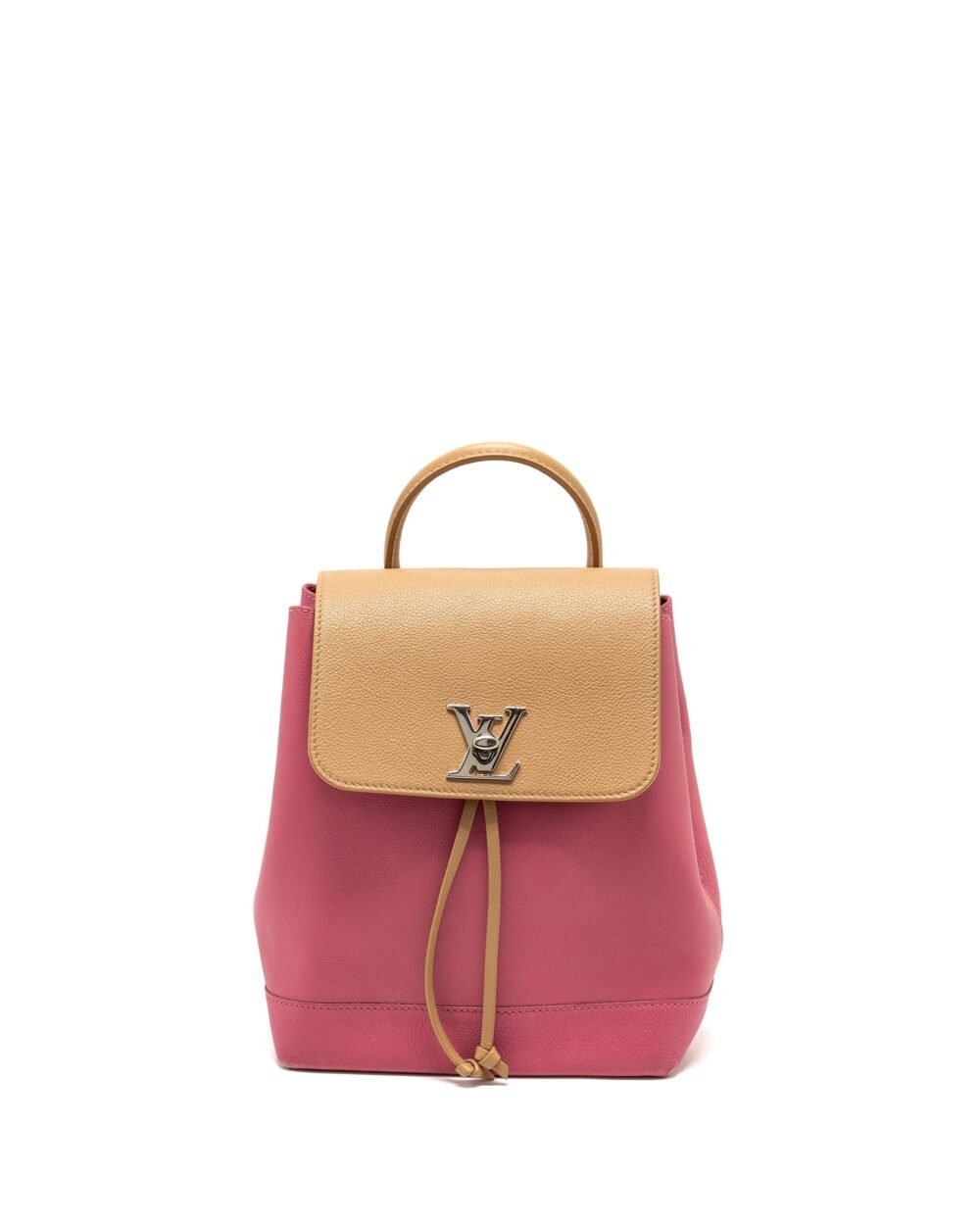 AAA Replica Louis Vuitton LV LOCKME BACKPACK CALFSKIN PINK/BEIGE SHW