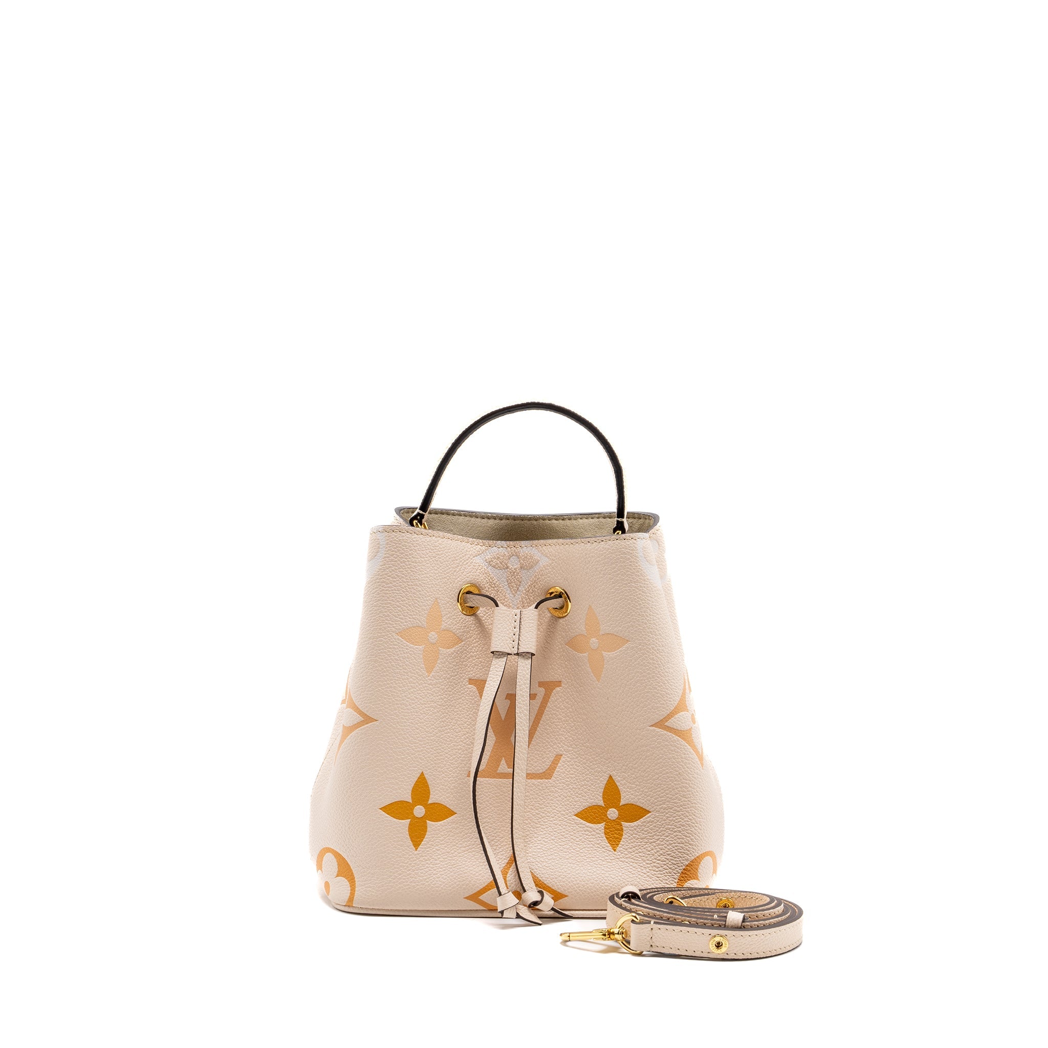 AAA Replica Louis Vuitton LV NEONOE BB EMPREINTE CREAM/ MULTICOLOUR GHW