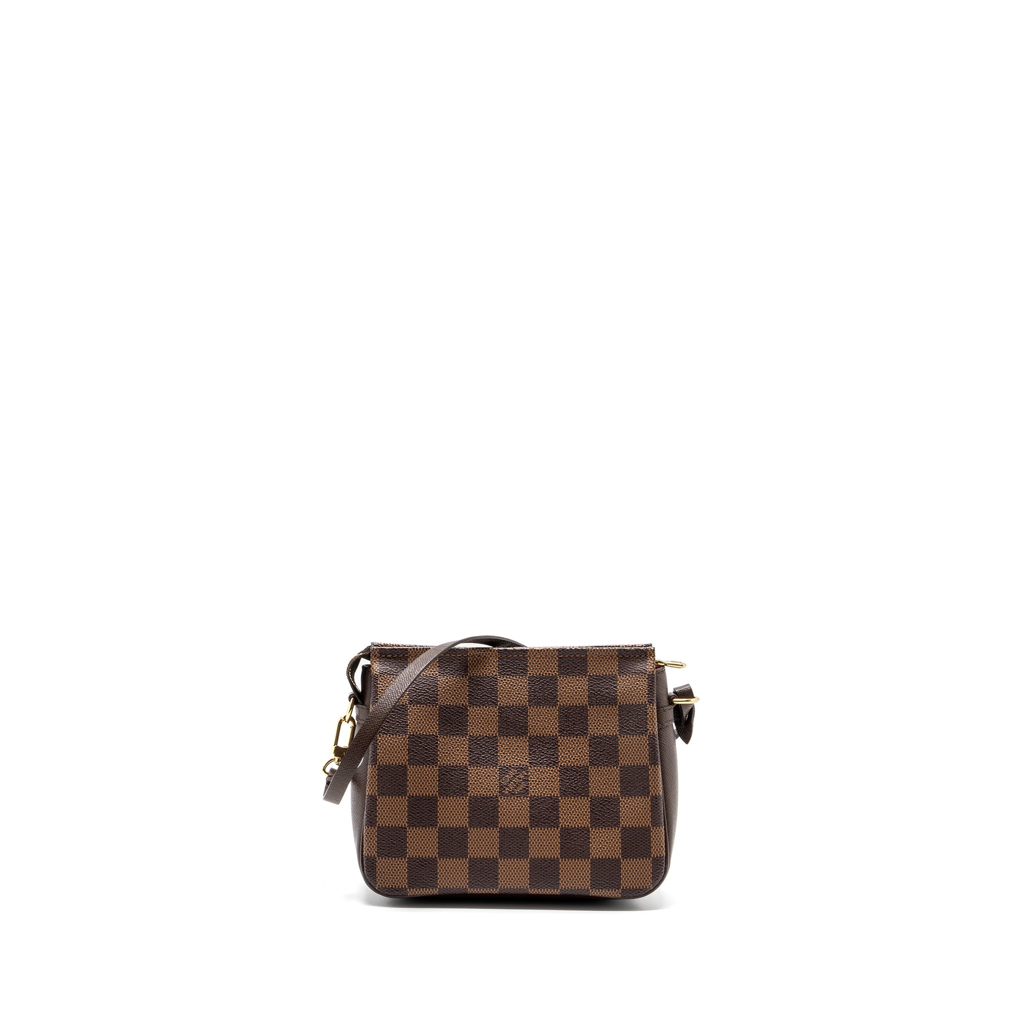 AAA Replica Louis Vuitton LV VINTAGE SQUARE SHOULDER BAG DAMIER EBENE GHW