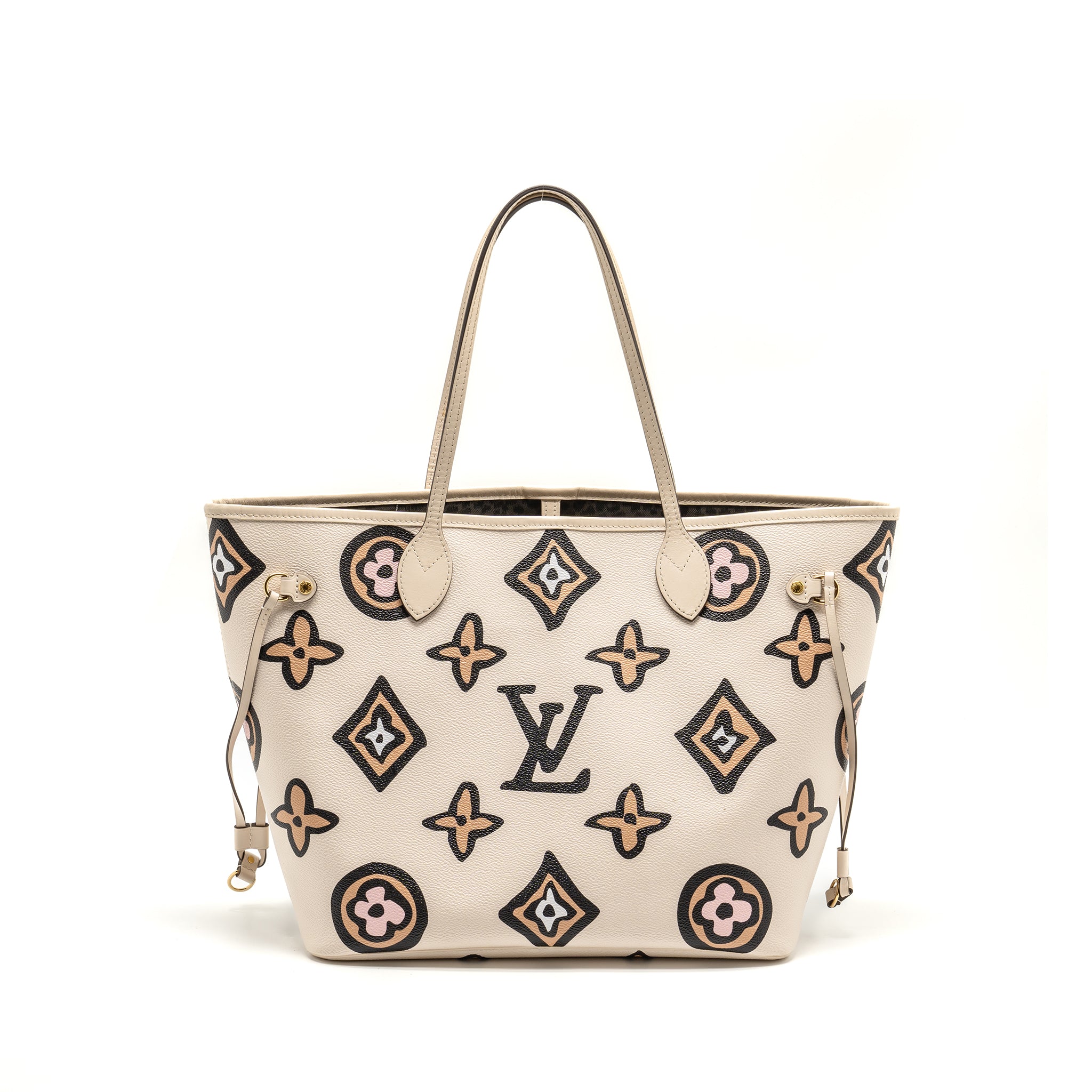 AAA Replica Louis Vuitton LV NEVERFULL MM WILD AT HEART EMPREINTE CREAM GHW