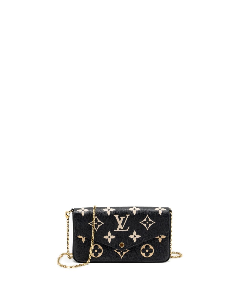 AAA Replica Louis Vuitton LV FELICIE POCHETTE MONOGRAM EMPREINTE LEATHER BLACK/BEIGE GHW