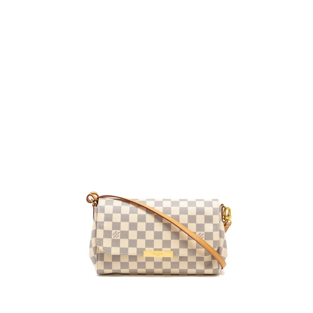 AAA Replica Louis Vuitton LV FAVORITE MM DAMIER AZUR CANVAS GHW