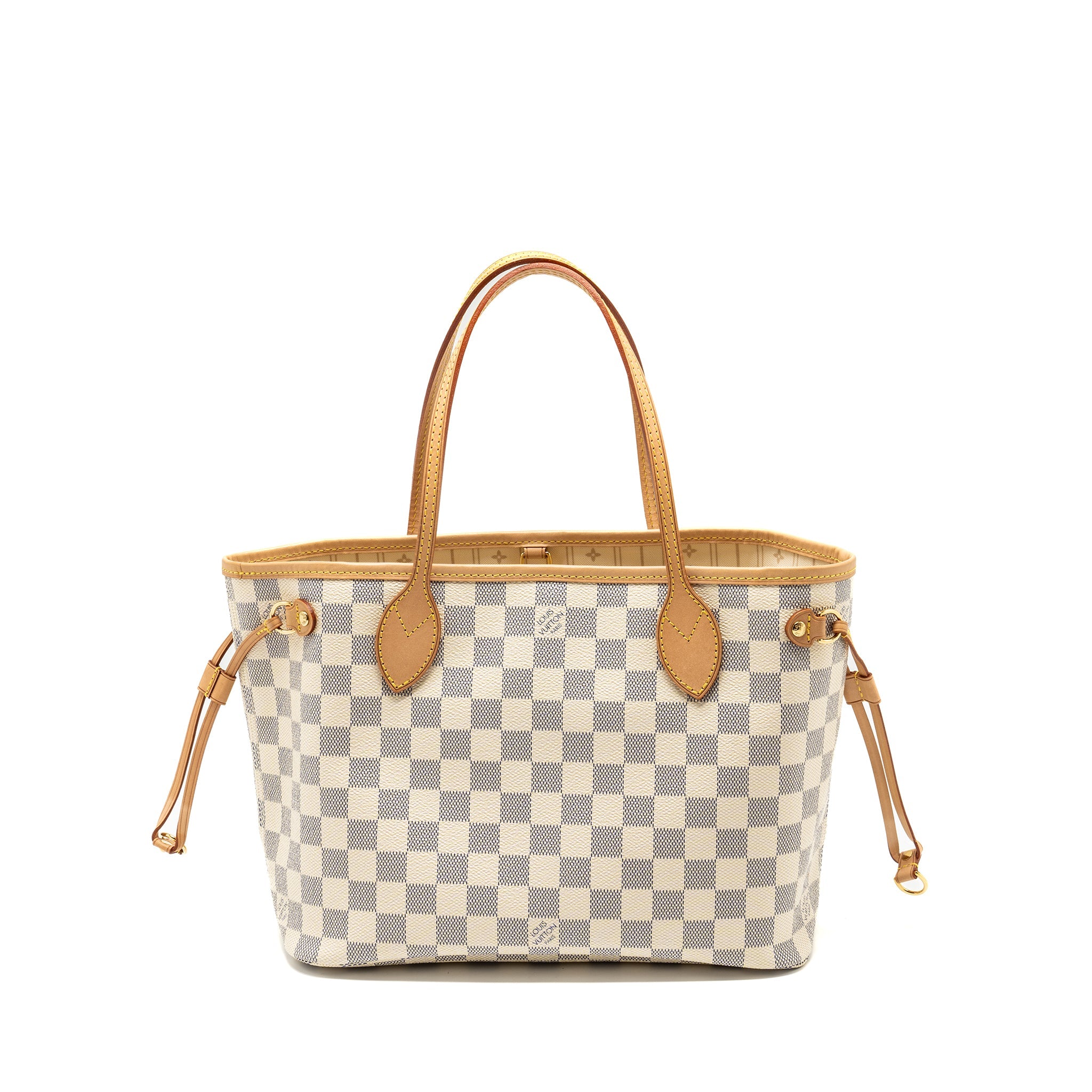 AAA Replica Louis Vuitton LV NEVERFULL PM DAMIER AZUR GHW