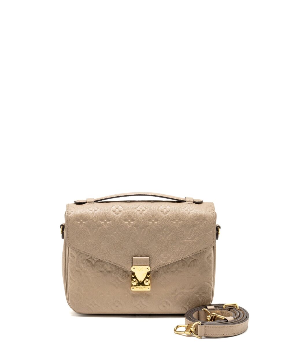 AAA Replica Louis Vuitton LV POCHETTE METIS MONOGRAM EMPREINTE TOURTERELLE GHW
