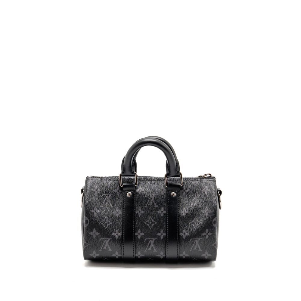 AAA Replica Louis Vuitton LV KEEPALL BANDOULIERE 25 MONOGRAM ECLIPSE SHW